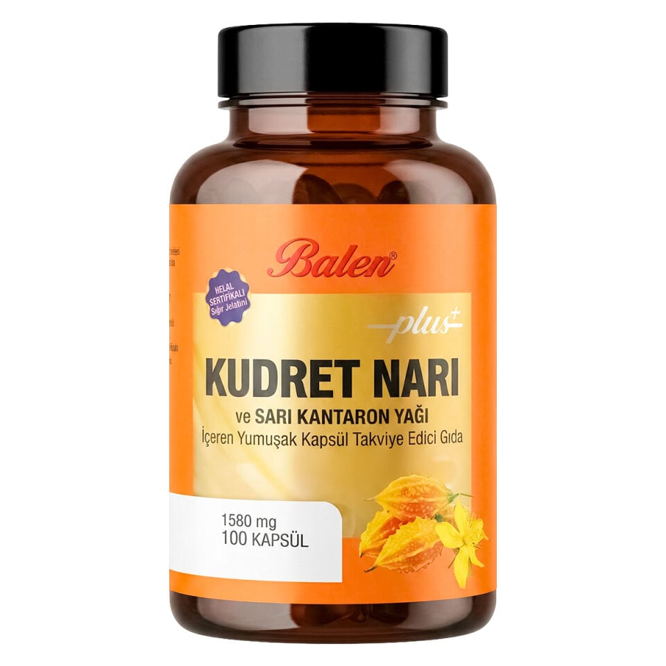 Balen Kudret Narı ve Sarı Kantaron Yağı İçeren Yumuşak Kapsül 1580 mg 100 Kapsül