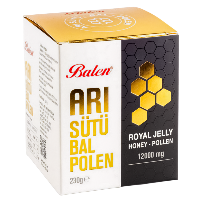 Balen Arı Sütü-Bal-Polen 12000 Mgr 230 Gr