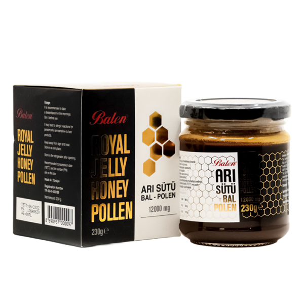 Balen Arı Sütü-Bal-Polen 12000 Mgr 230 Gr