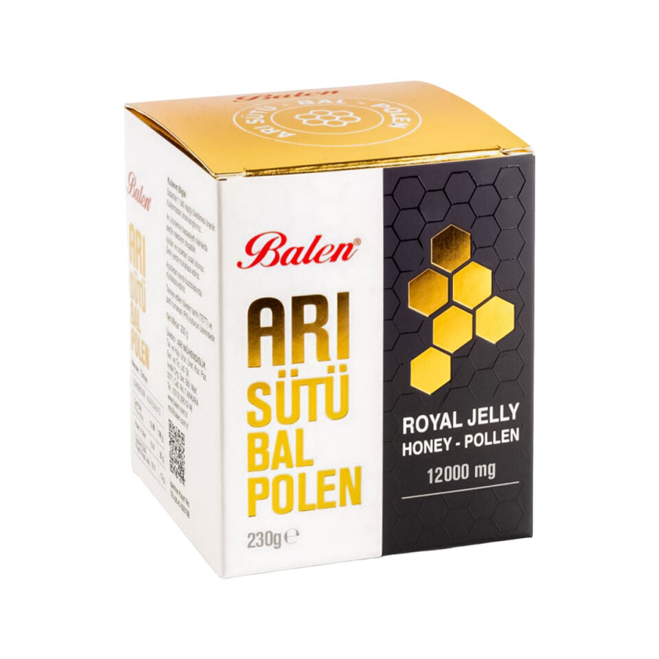 Balen Arı Sütü-Bal-Polen 12000 Mgr 230 Gr