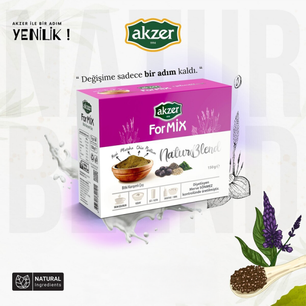 Akzer Formix Naturblend - Bitkisel Karışım - Detox Çayı 150 Gr