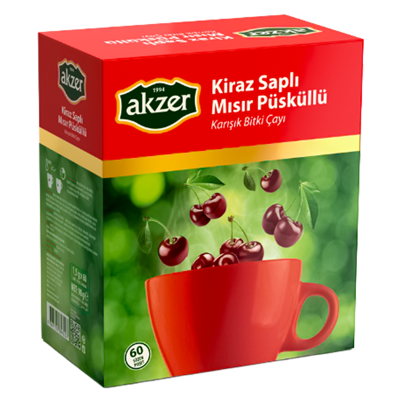 Formmix Kiraz Saplı Mısır Püsküllü Karışık Bitki Çayı 60 Süzen Poşet 90 Gr