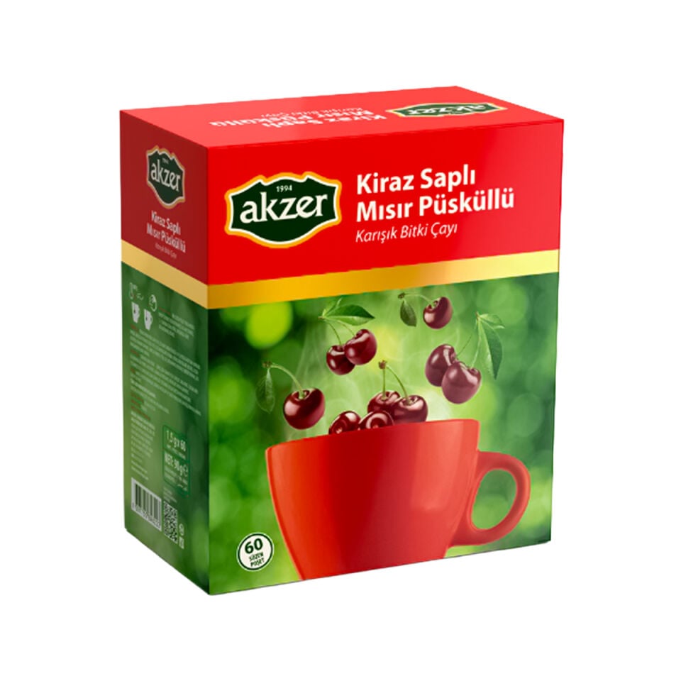 Formmix Kiraz Saplı Mısır Püsküllü Karışık Bitki Çayı 60 Süzen Poşet 90 Gr
