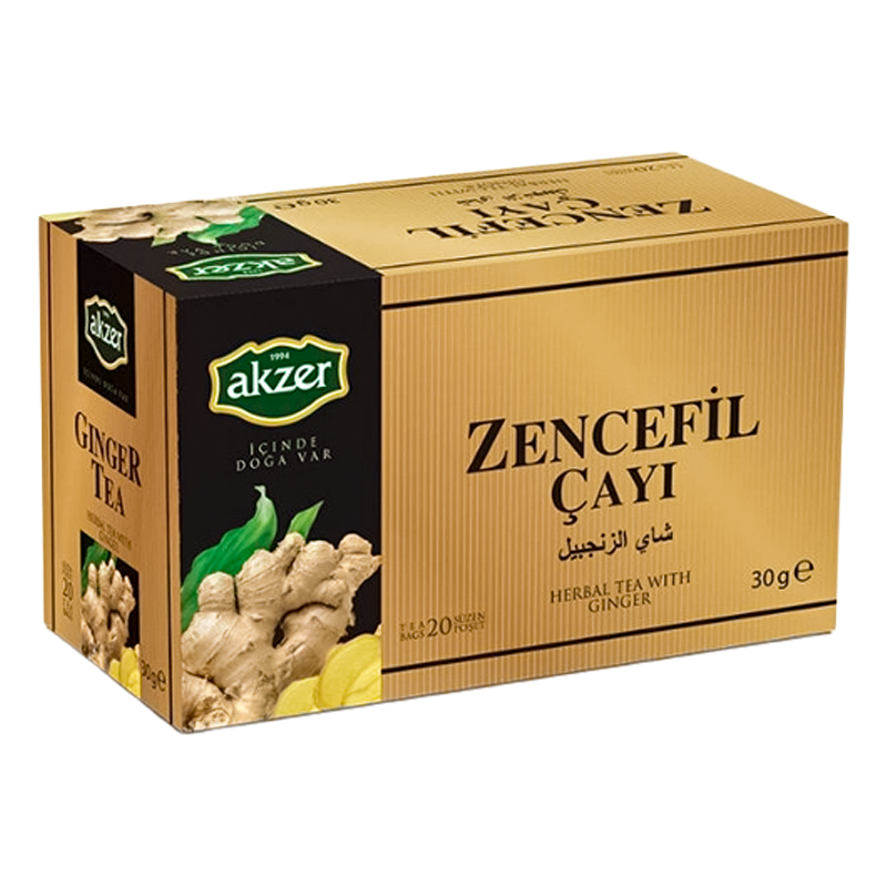 Akzer Premium Zencefil Çayı 20 Süzen Poşet 30 gr