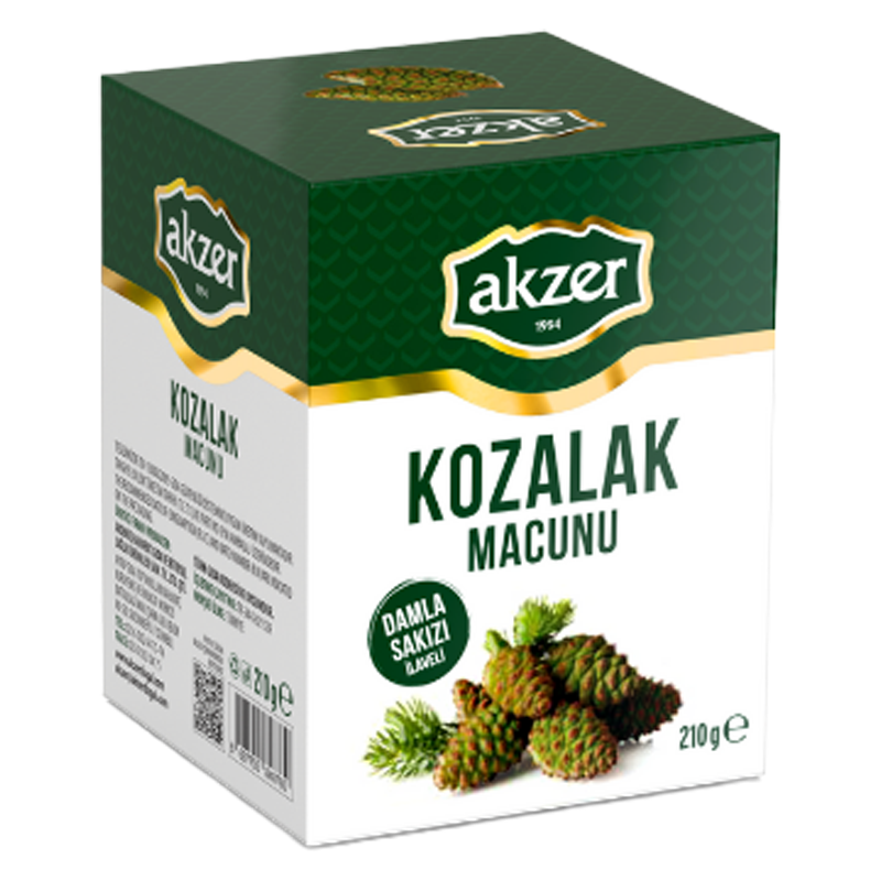 Akzer Premium Andız Pekmezli Damla Sakızlı Kozalak Macunu 210 gr