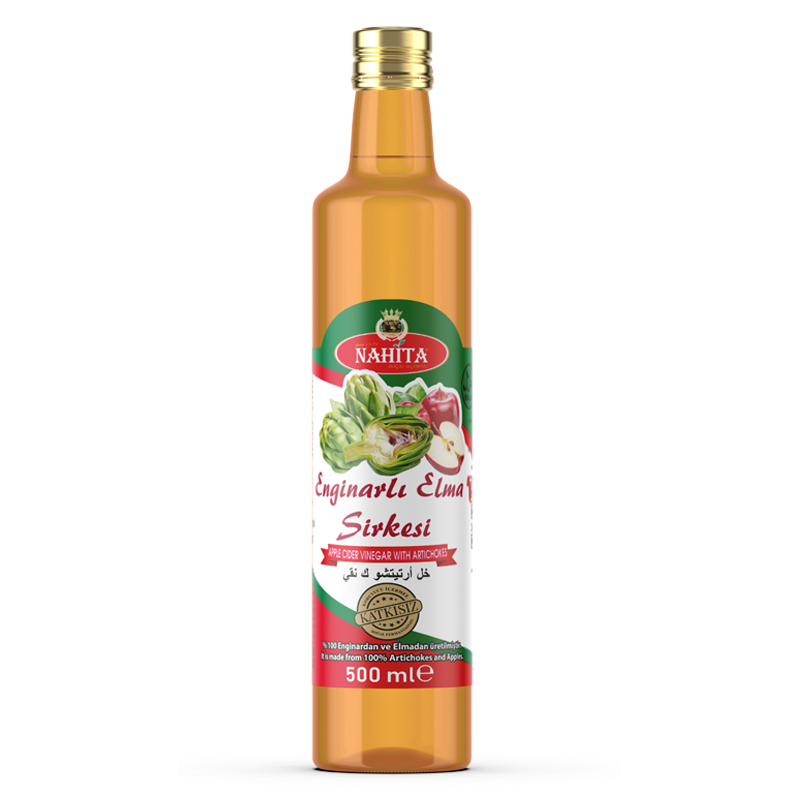 Nahita Enginarlı Elma Sirkesi, Doğal Fermantasyon, %100 Doğal, Katkısız, 500 ml