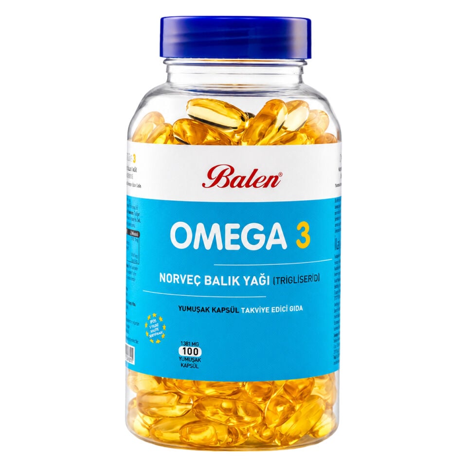Balen Omega 3 Norveç Balık Yağı Yumuşak Kapsül 1380 Mg*100