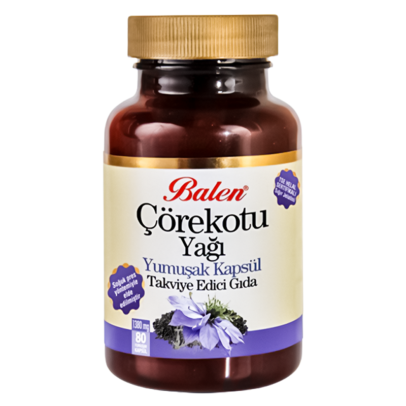 Balen Soğuk Sıkım Çörekotu Yağı Yumuşak Kapsül 1380 MG*80