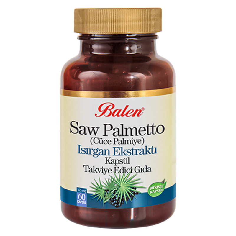 Balen Saw Palmetto (Cüce Palmiye), Isırgan Ekstraktı Kapsül 375 MG*60