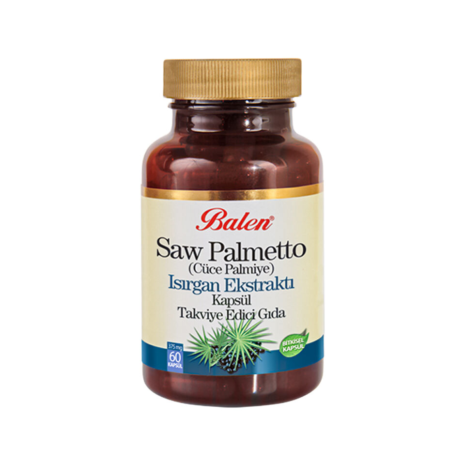Balen Saw Palmetto (Cüce Palmiye), Isırgan Ekstraktı Kapsül 375 MG*60