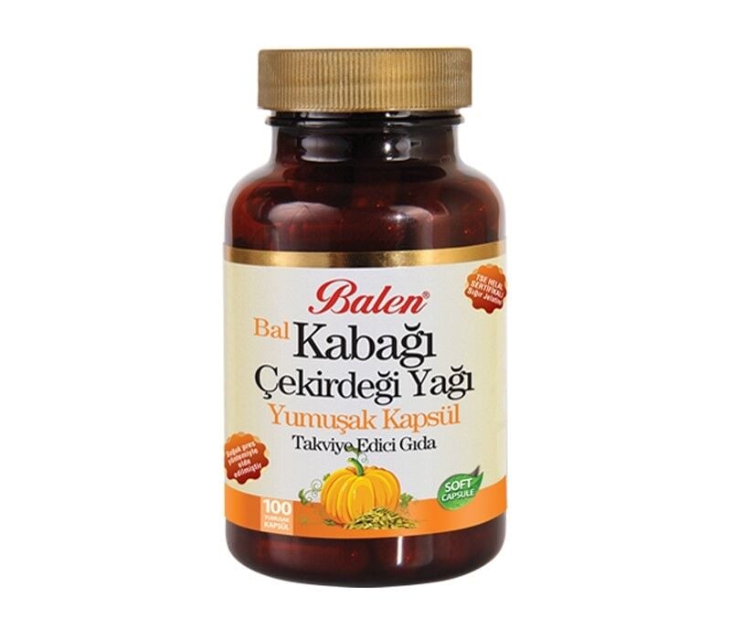 Bal Kabağı Çekirdeği Yağı Yumuşak Kapsül 1000 mg - 100 Adet (Soğuk Pres)
