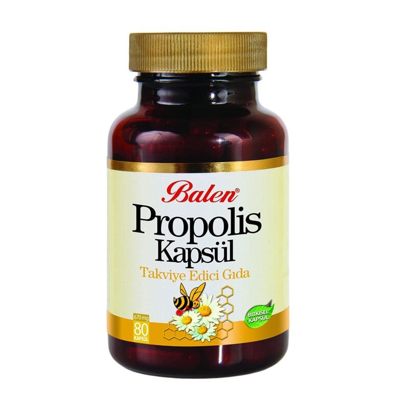Saf Propolis Kapsül 400 mg - 80 Bitkisel Kapsül (Helal Sertifikalı)