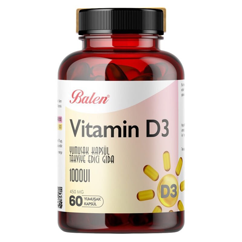 Balen Vitamin D3 1000 IU 60 Yumuşak Kapsül