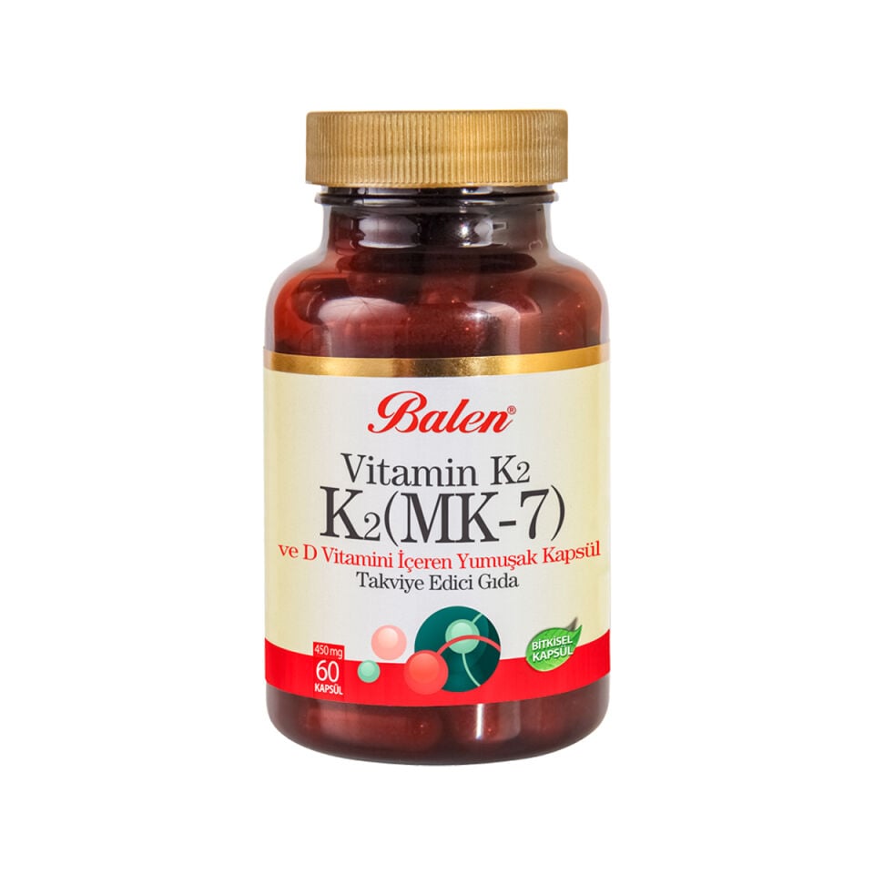 Balen Vitamin K2 (MK-7) ve D Vitamini 60 Yumuşak Kapsül