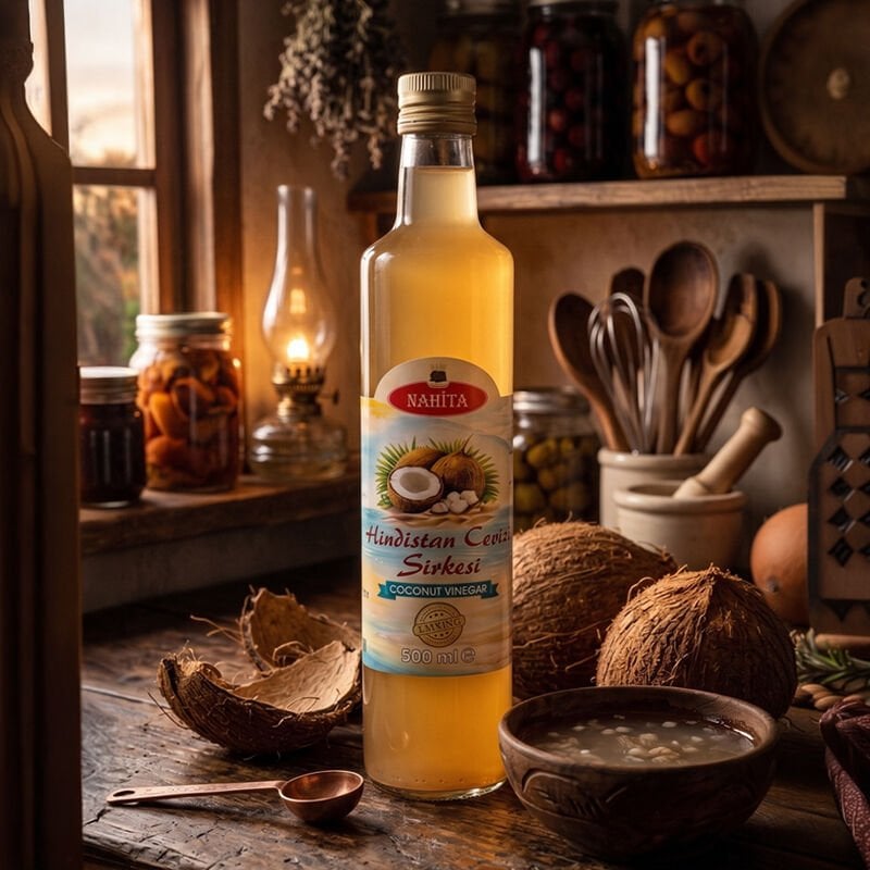Nahita Hindistan Cevizi Sirkesi 500 ml - Filtresiz, Çiğ Sirke (Coconut Vinegar)