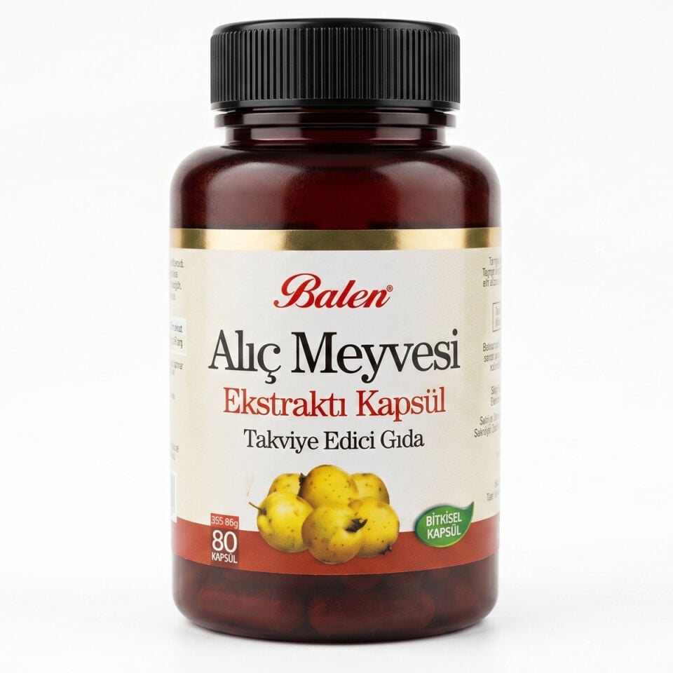 Balen Alıç Meyvesi Ekstraktı Kapsülü 375mg x 80 Kapsül