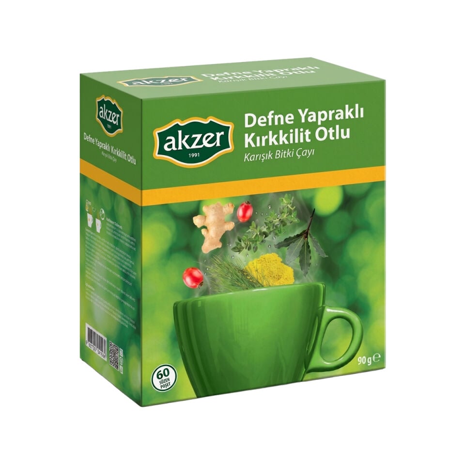 Akzer Defne Yapraklı Kırkkilit Otlu Karışık Bitki Çayı 60'lı