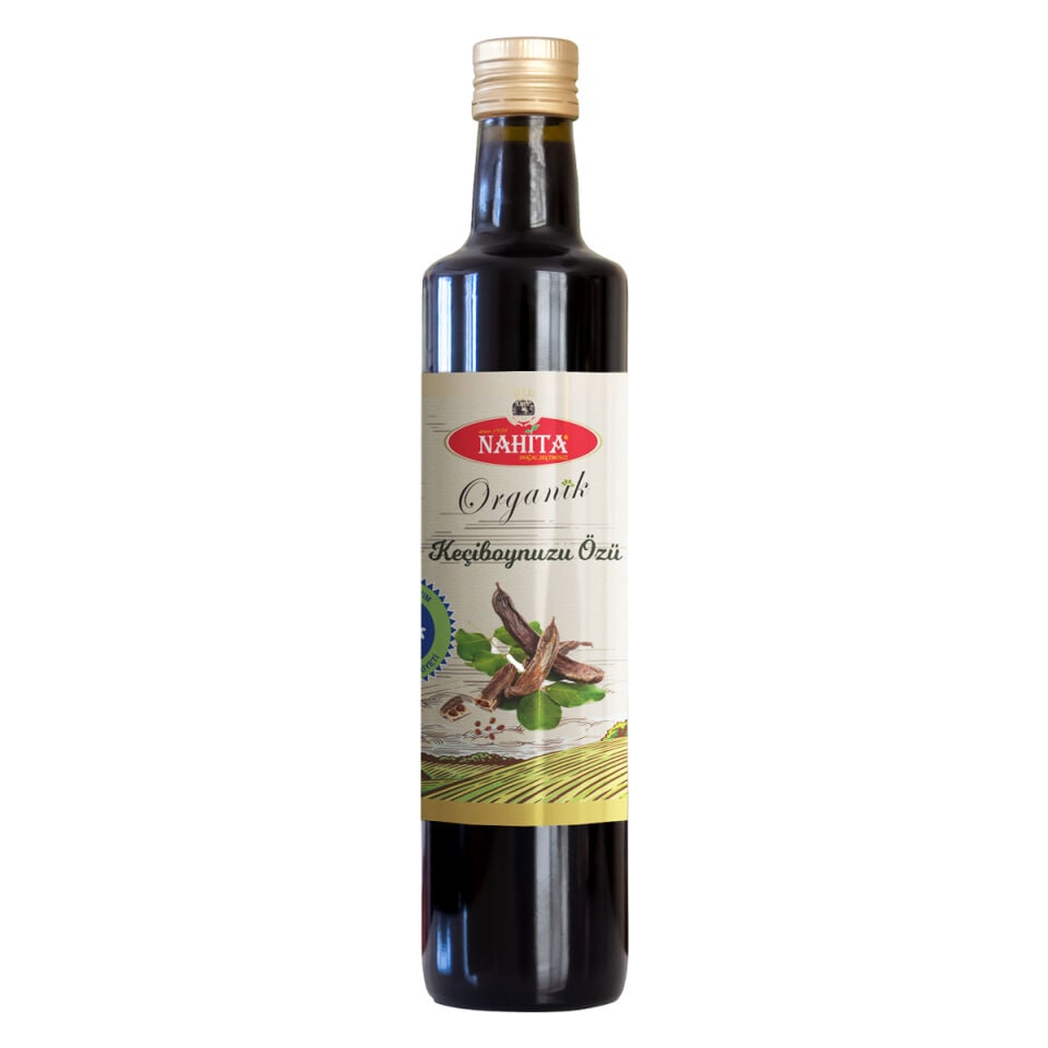 Nahita Organik Keçiboynuzu Özü (Harnup) Soğuk Sıkım 500 ml / 680 gr Cam Şişe