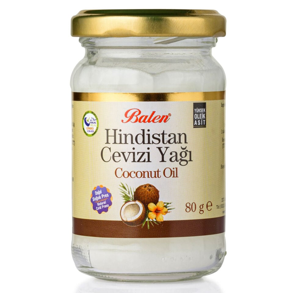 Balen Doğal Soğuk Pres Hindistan Cevizi Yağı 80 gr
