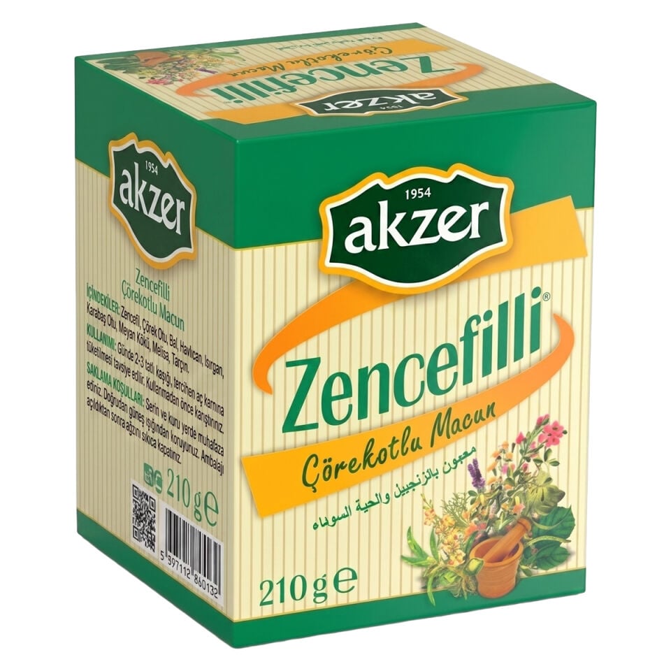 Akzer Zencefilli Çörekotlu Macun 210 gr