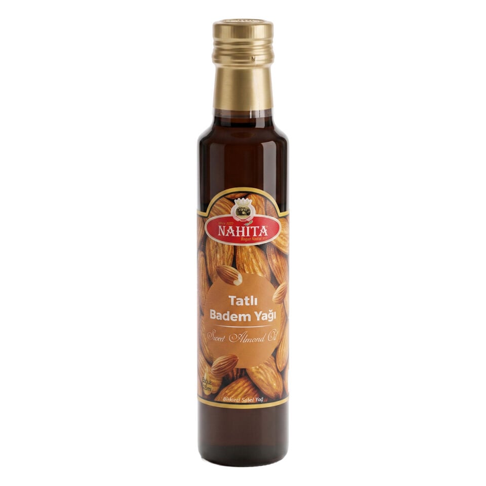 Nahita Tatlı Badem Yağı - %100 Doğal Soğuk Sıkım - 250 ml