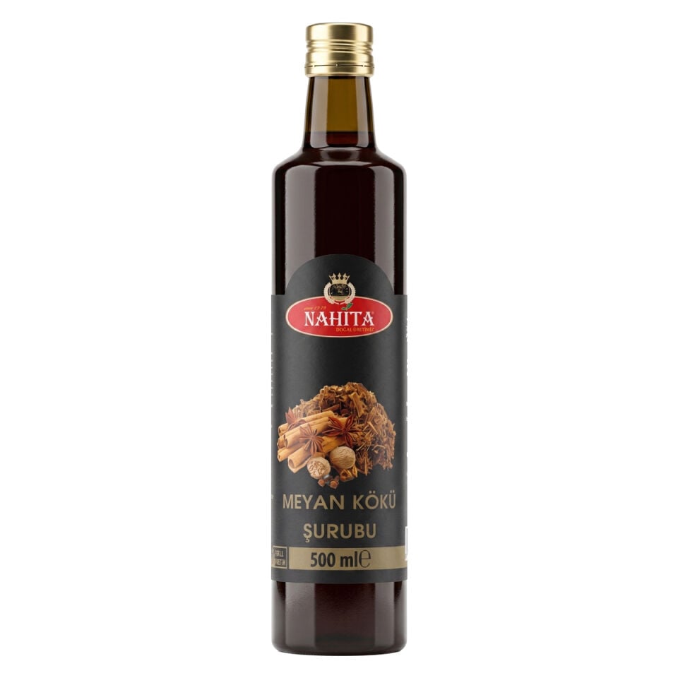 Nahita Meyan Kökü Şurubu 500 ml - Şekersiz & Doğal Bitki Özlü