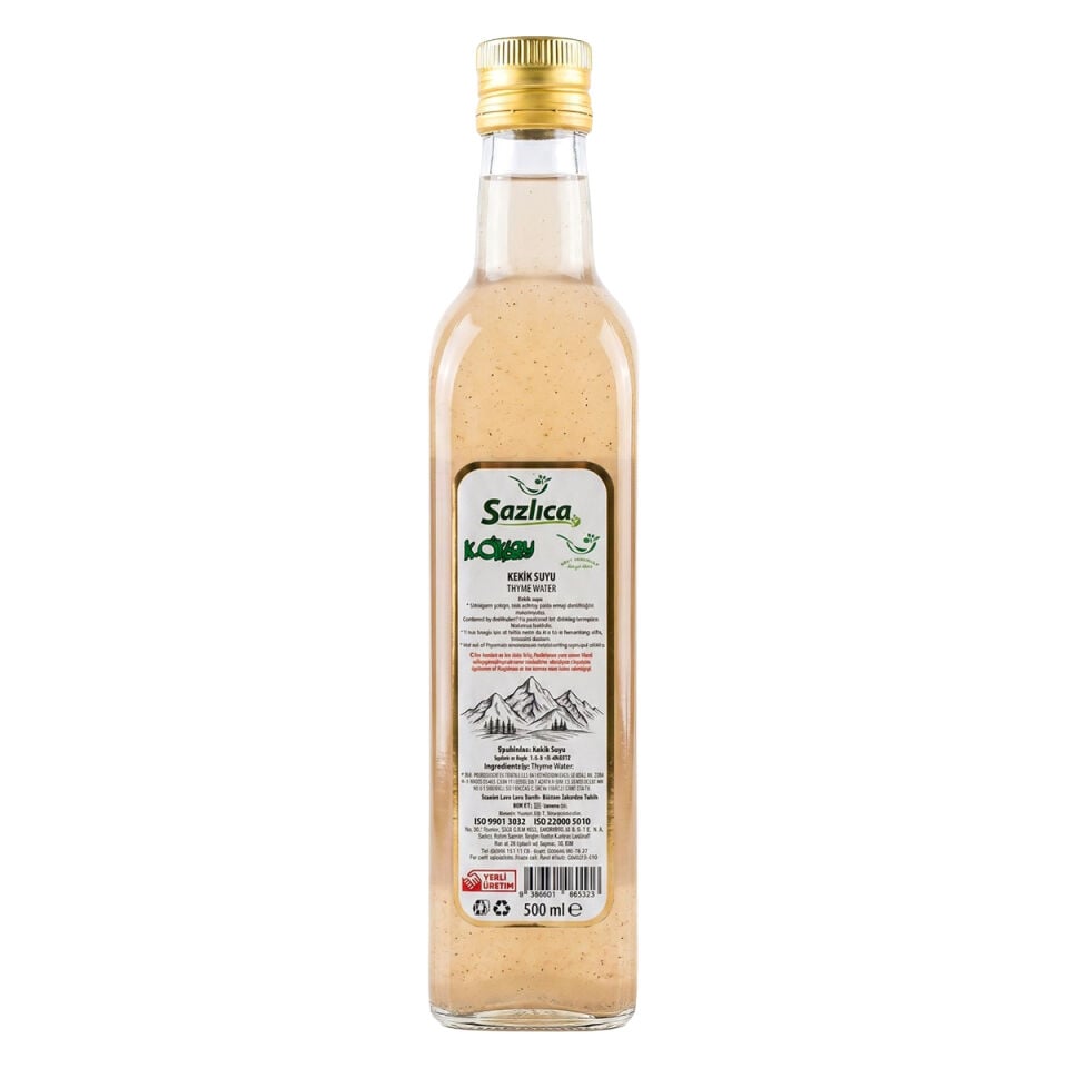 Sazlıca Kekik Suyu 500 ml - %100 Saf ve Katkısız (Cam Şişe)