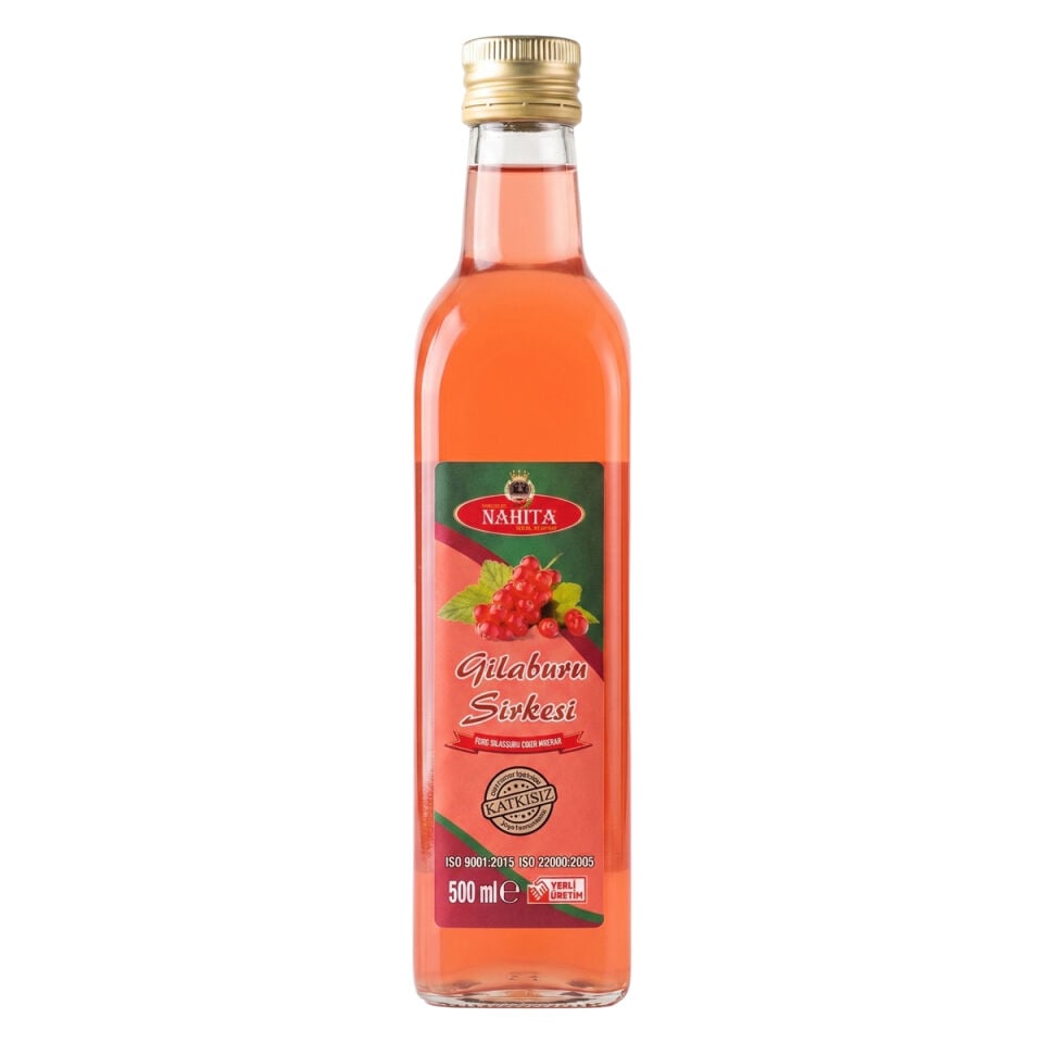 Nahita Gilaburu Sirkesi 500 ml - Katkısız Doğal Fermente (Cam Şişe)