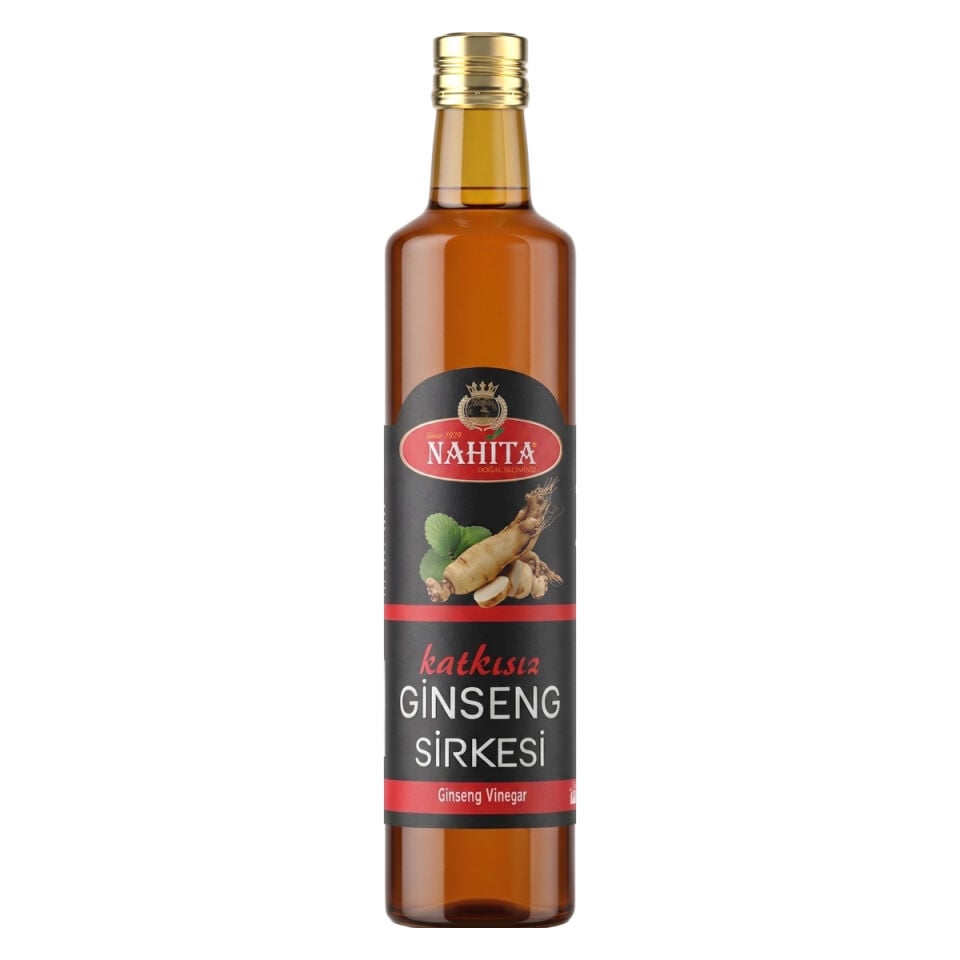 Nahita Ginseng Sirkesi 500 ml - Doğal Fermente & Koruyucusuz (Cam Şişe)