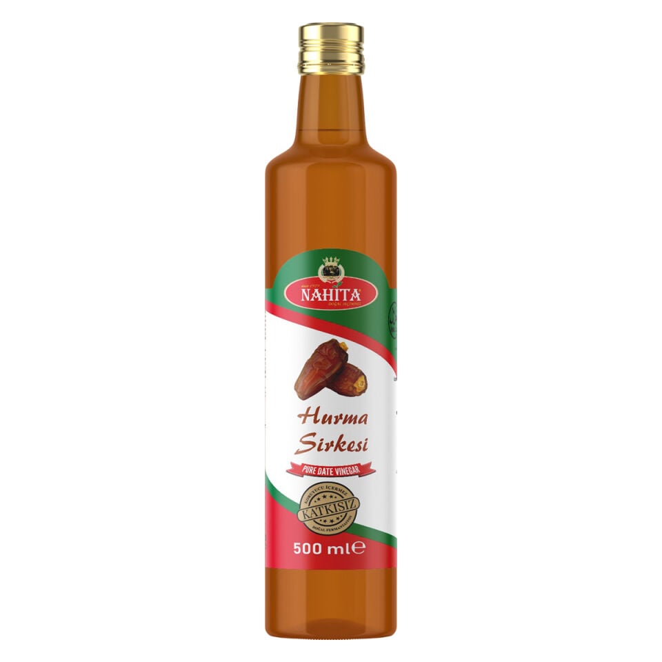 Nahita Hurma Sirkesi 500 ml - %100 Doğal Katkısız Fermente (Cam Şişe)
